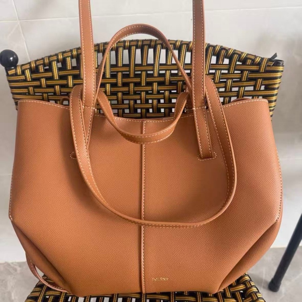 Polene Caramel Leather Tote